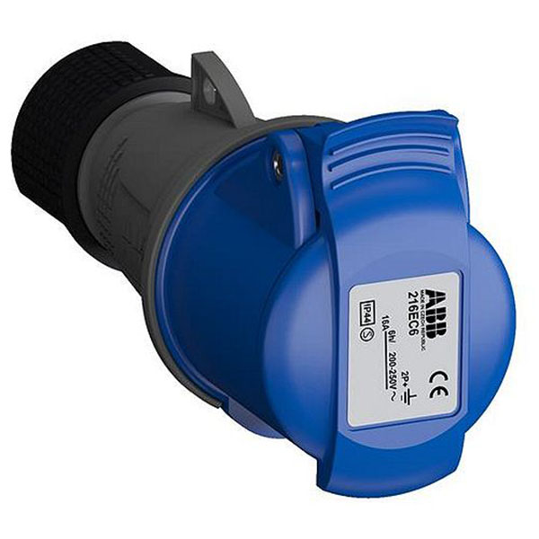 216 EC6 CEWE Розетка кабельная Easy&Safe , 16А, 2P+Е, IP44, АВВ 216 EC6 CEWE Розетка кабельная Easy&Safe , 16А, 2P+Е, IP44, АВВ