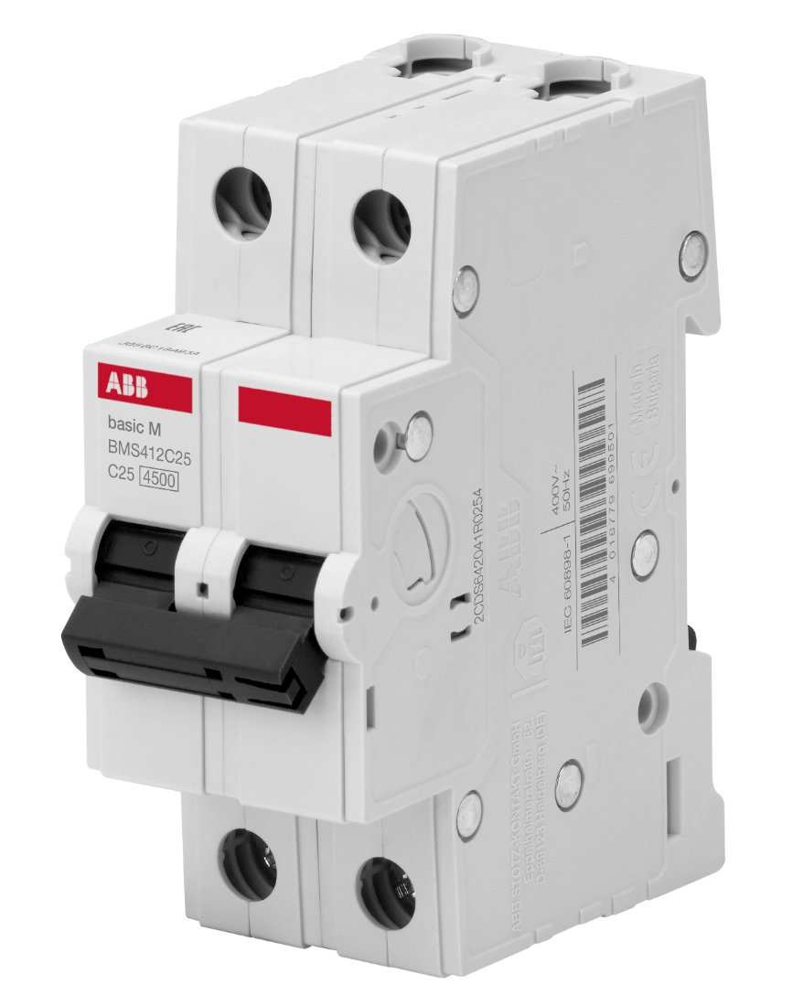 Автоматический выключатель ABB Basic M, BMS412C20, 2P (20А; 4,5kA), 2CDS642041R0204
