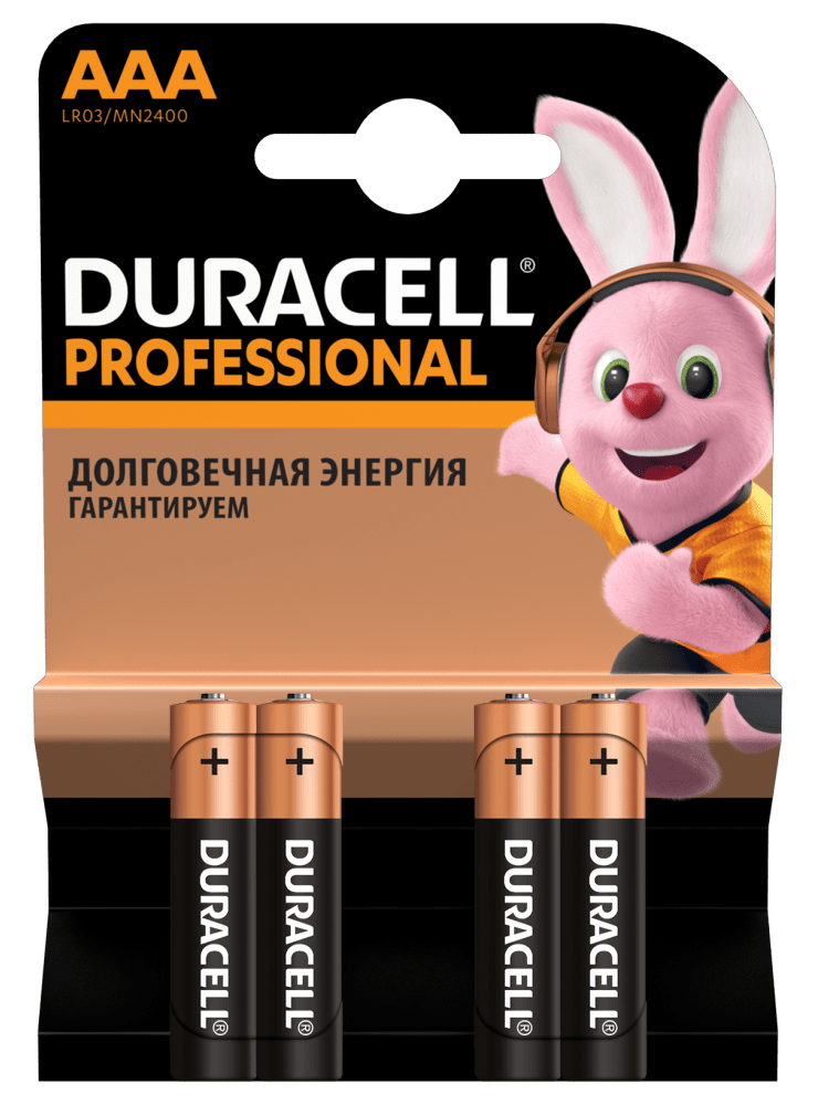 Батарейка щелочная DURACELL LR03-4BL BASIC / ААА, 1,5V (4 шт)