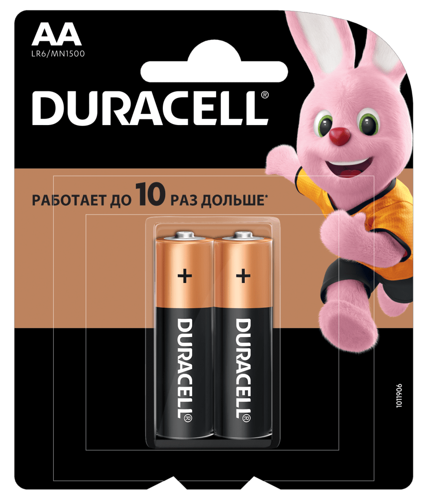 Батарейка щелочная DURACELL LR6-2BL BASIC / АА, 1,5V (2 шт)