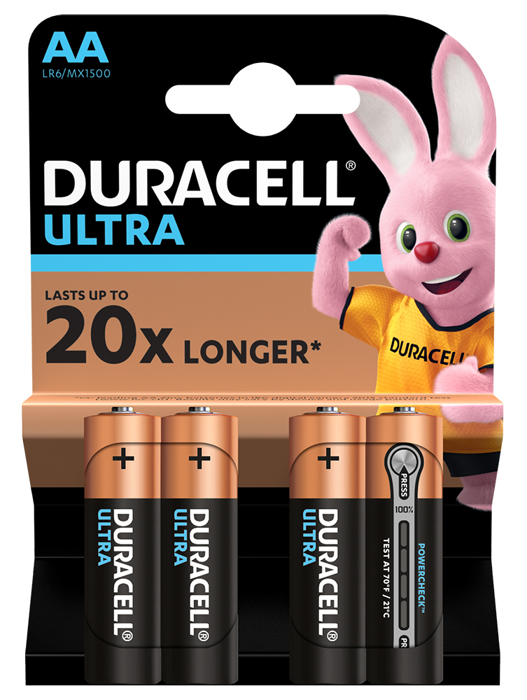 Батарейка щелочная DURACELL LR6-4BL ULTRA POWER / АА, 1,5V (4 шт)