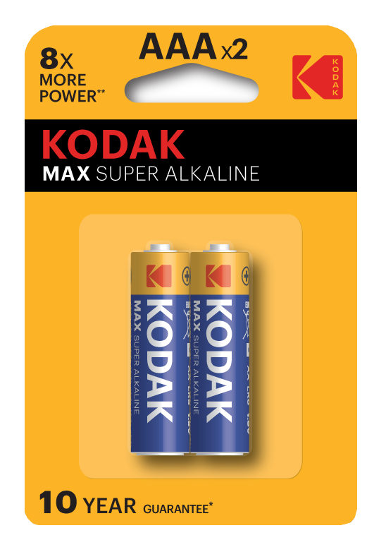 Батарейка щелочная KODAK MAX LR03-2BL  / ААА, 1,5V (2 шт)