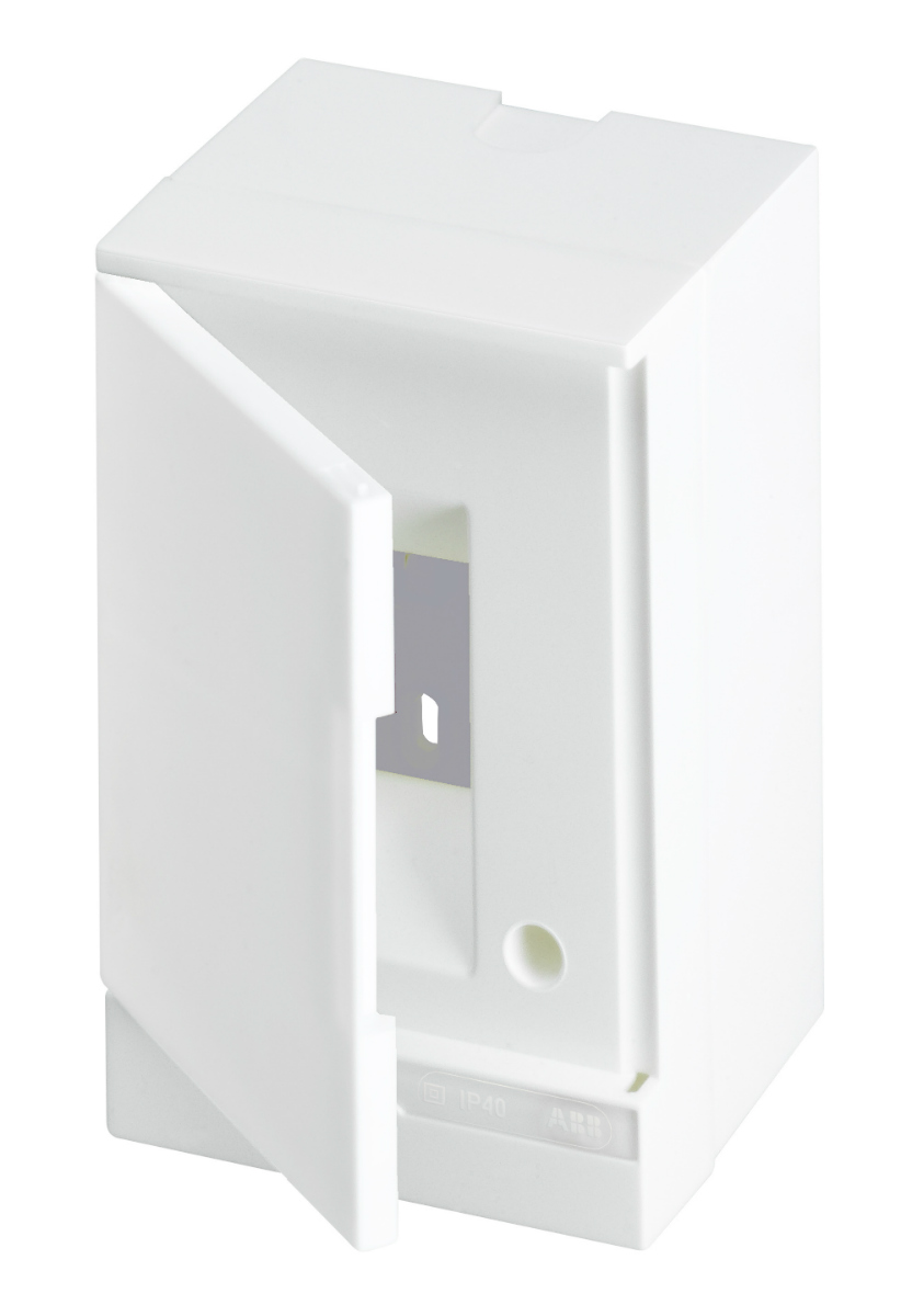 Бокс настенный ABB Basic E 2М белая непрозрачная дверь (без клемм)