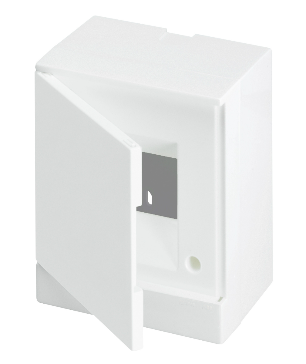 Бокс настенный ABB Basic E 4М белая непрозрачная дверь (c клеммами)