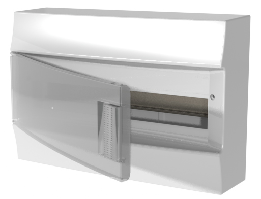 Бокс настенный ABB Mistral41 (IP41) 18М прозрачная дверь с клеммным блоком