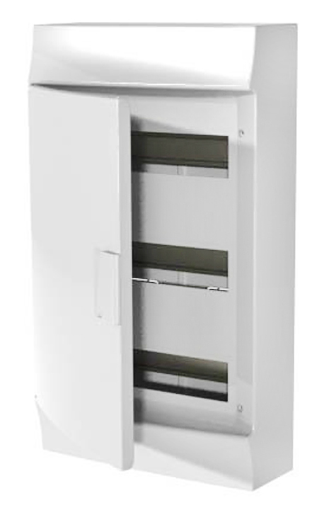 Бокс настенный ABB Mistral41 (IP41) 36М, 3 ряда, непрозрачная дверь с клеммным блоком