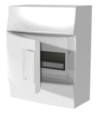 Бокс настенный ABB Mistral41 (IP41) 8М непрозрачная дверь с клеммным блоком