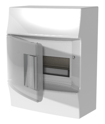 Бокс настенный ABB Mistral41 (IP41) 8М прозрачная дверь с клеммным блоком