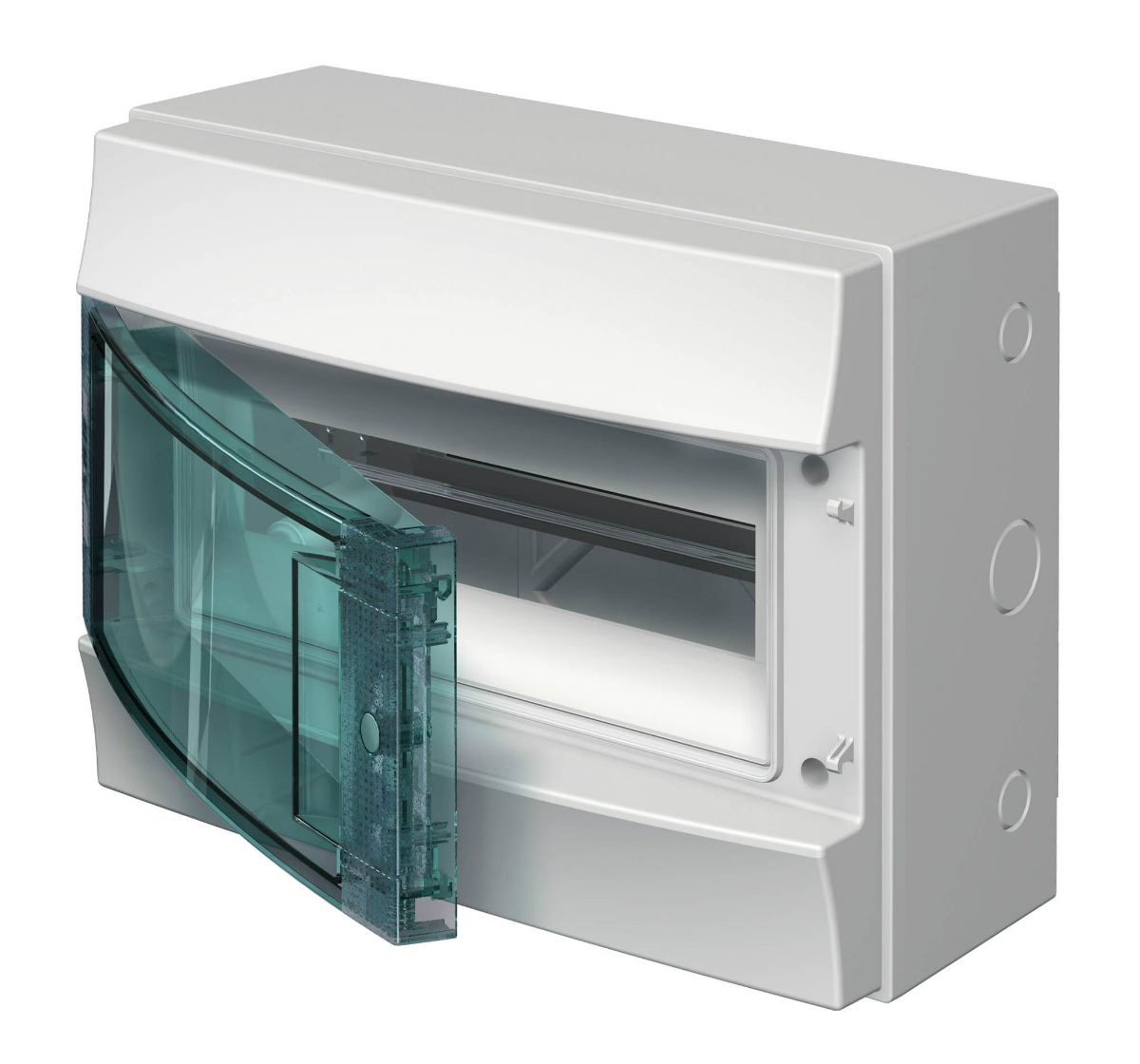 Бокс настенный ABB Mistral65 (IP65) 12М, прозрачная дверь с клеммным блоком