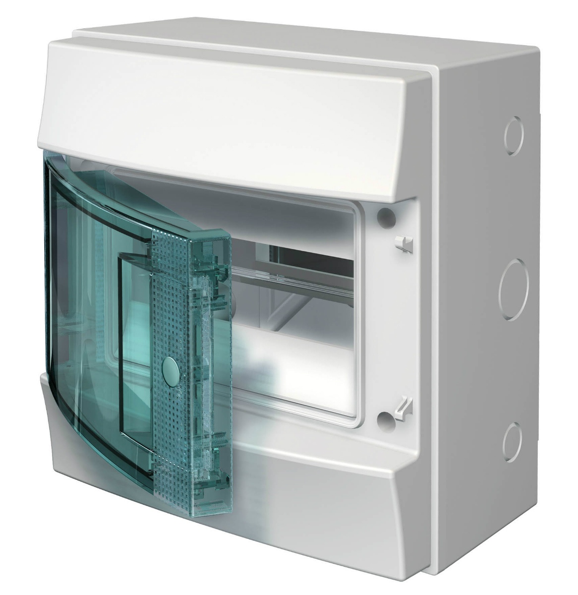 Бокс настенный ABB Mistral65 (IP65) 8М прозрачная дверь с клеммным блоком