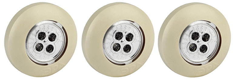 Фонарь SB-505 пушлайт "Аврора" (4xLED, 3xAAA, слоновая кость, 3 шт в кор), ЭРА