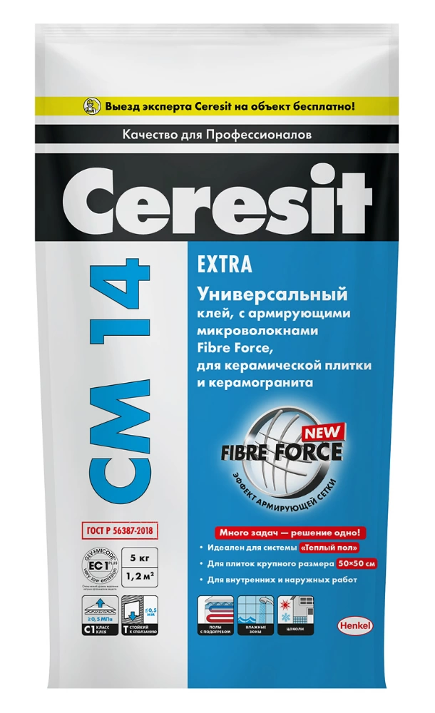 Клей плиточный Ceresit CМ 14 5 кг