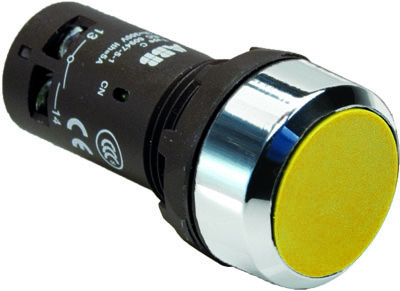Кнопка CP1-30Y-11 желтая, без фиксации 1НО+1HЗ (1SFA619100R3073)
