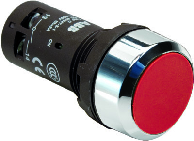 Кнопка CP2-30R-10 c фиксацией, красная 1НО (1SFA619101R3011)