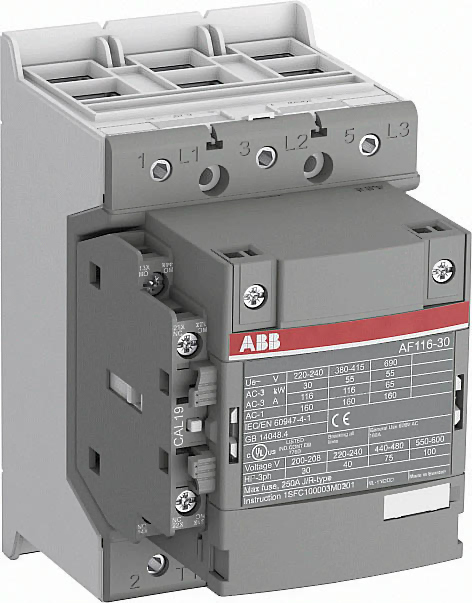 Контактор ABB AF116-30-11-13 (116А AC3) катушка управления 100-250В AC/DC