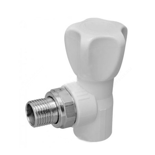 Кран PPR для радиатора с американкой угловой 20х1/2" нар. RTP 27807