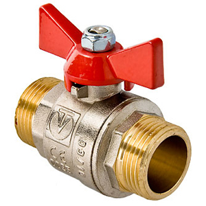 Кран шар. VALTEC BASE, рукоятка бабочка 1/2" нар.-нар. VT.219.N.04