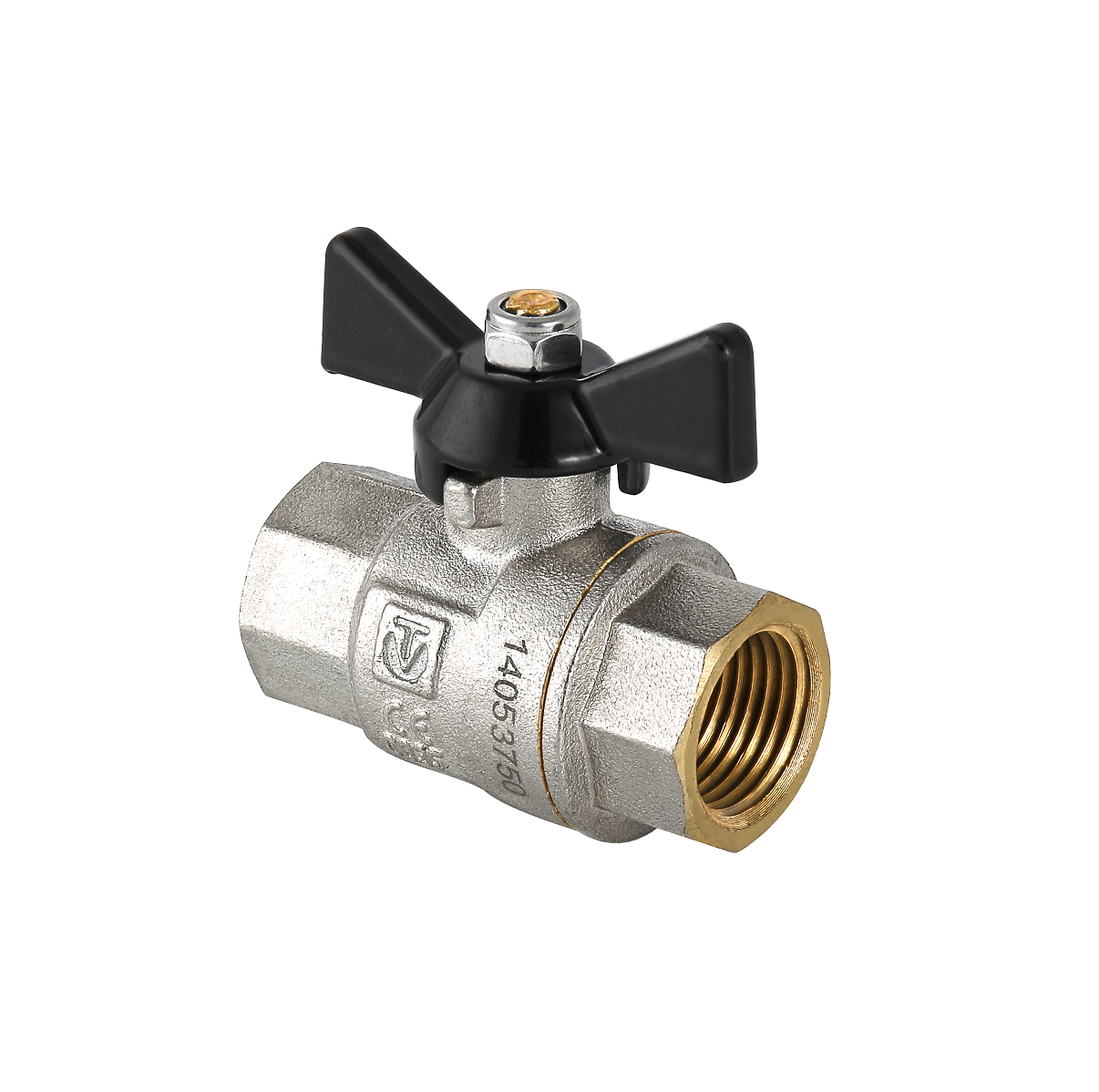 Кран шар. VALTEC PERFECT 3/4" внут.-внут.,бабочка усиленный VT.317.N.05