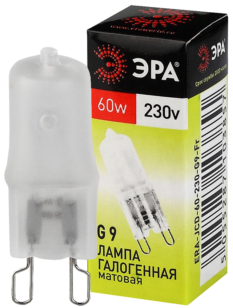 Лампа галогенная ЭРА G9-JCD-60W-230V-FR 960lm 3000К, C0027364
