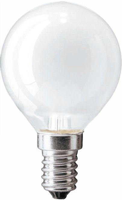 Лампа накаливания PHILIPS шар матовый Standard P45 FR 40W E14 405lm 3000К, 871150001197850