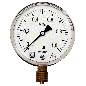 Манометр МП-100 0-1,0МПа Дк100 G1/2" ЗаводТеплИзд