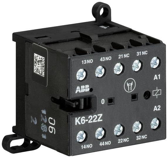 Миниконтактор ABB K-6-22-Z 3A (400В AC3, 2НО+2НЗ) катушка управления 24В AC