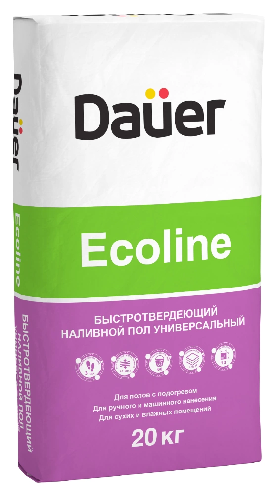 Наливной пол быстротвердеющий Dauer Ecoline 20 кг