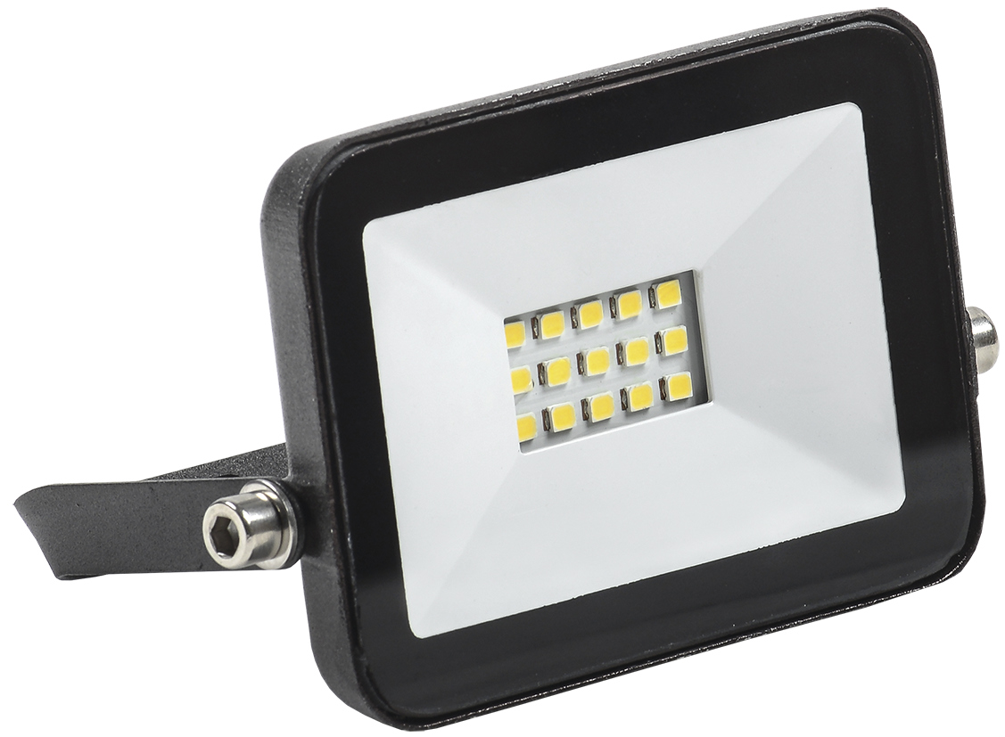 Прожектор светодиодный СДО 06-10 10Вт 4000К черный плоский SMD IP65 ИЭК