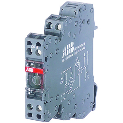 Реле ABB RB122A, 2 перекидных контакта, 1мА-8А, катушка 24V AC/DC, винтовые зажимы