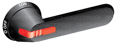 Ручка OHB125J12TE-RUH (черная)  для управ. через дверь рубильниками OT315..800 с индикацией ТЕСТ
