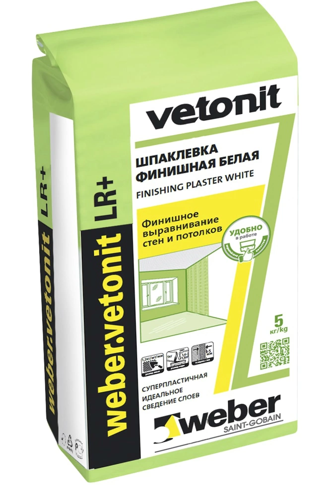 Шпатлевка Weber Vetonit LR+ полимерная 5 кг 13962