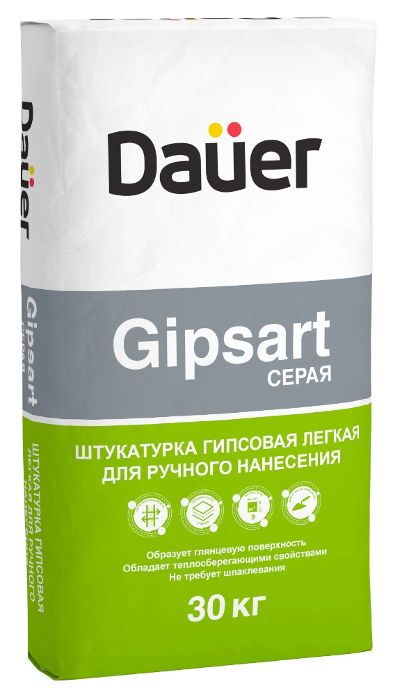 Штукатурка гипсовая Dauer Gipsart серая 30 кг