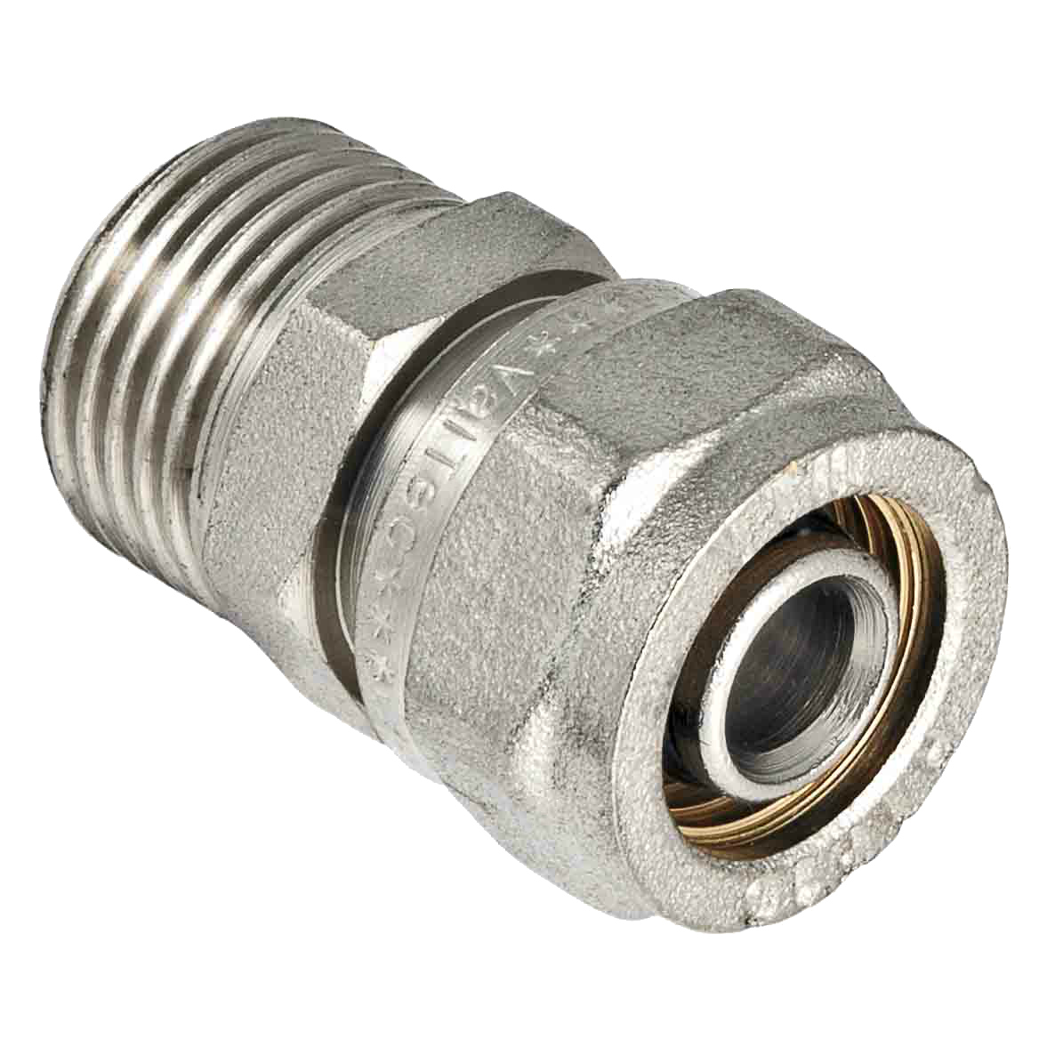 Соединитель обжимной с переходом на наружную резьбу VALTEC VTm.301.N.002605, 26х3/4"