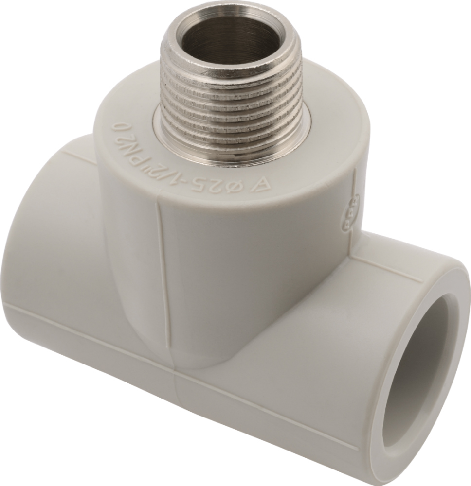 Тройник комб PP-R НР 20x1/2" Сер. FV