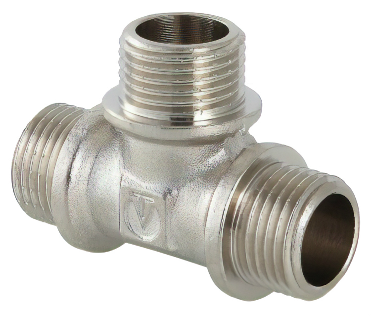 Тройник латунный, наружная-наружная-наружная, VALTEC VTr.131.N.0004, 1/2"