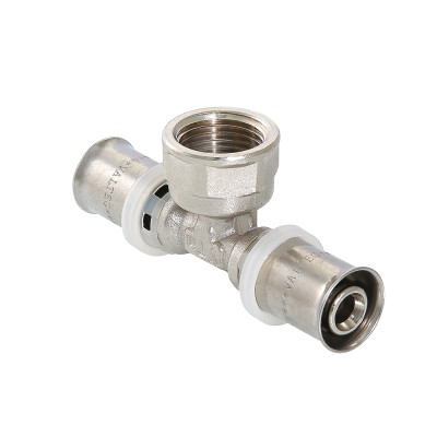 Тройник пресс с переходом на внутреннюю резьбу 16х1/2"х16 VALTEC VTm.232.N.160416