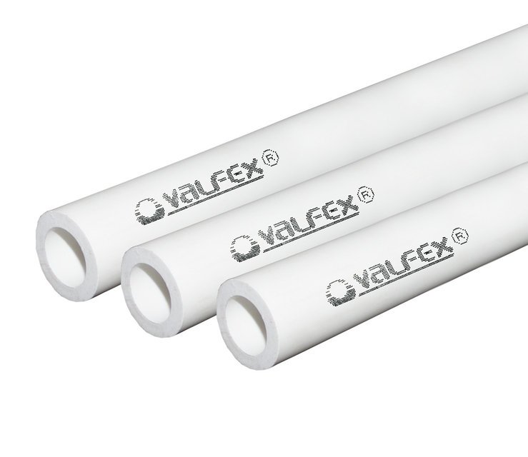 Труба полипропиленовая VALFEX PP-R 00010102020, SDR 6 (PN20), 2 м, Дн 20х3,4 мм