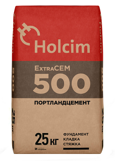 Цемент Holcim (ExtraCEM) М500 Д20 ЦЕМ II/A-И 42,5Н, 25 кг
