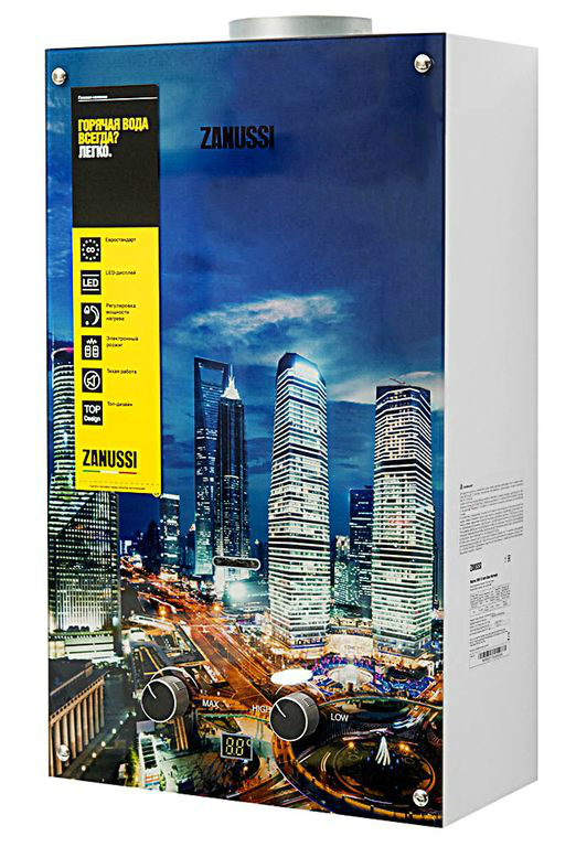 Водонагревательная колонка Zanussi GWH 10 Fonte Glass Metropoli