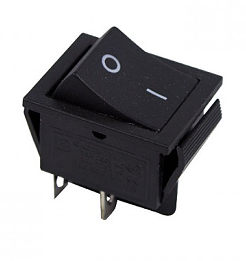 Выключатель клавишный 250V 16А (4с) ON-OFF черный (RWB-501, SC-767, IRS-201-1) REXANT