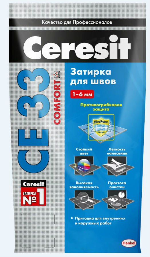 Затирка Ceresit CE 33 COMFORT №13, антрацит, 2 кг